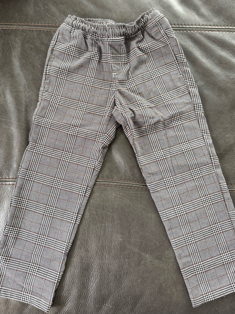 art class Boys Gray Plaid Pull-On Chinos